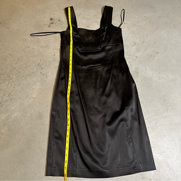 Calvin Klein Sleeveless Satin Sheath Dress, Thick Strap, LBD, Cocktail - Women 6 - Picture 6 of 10